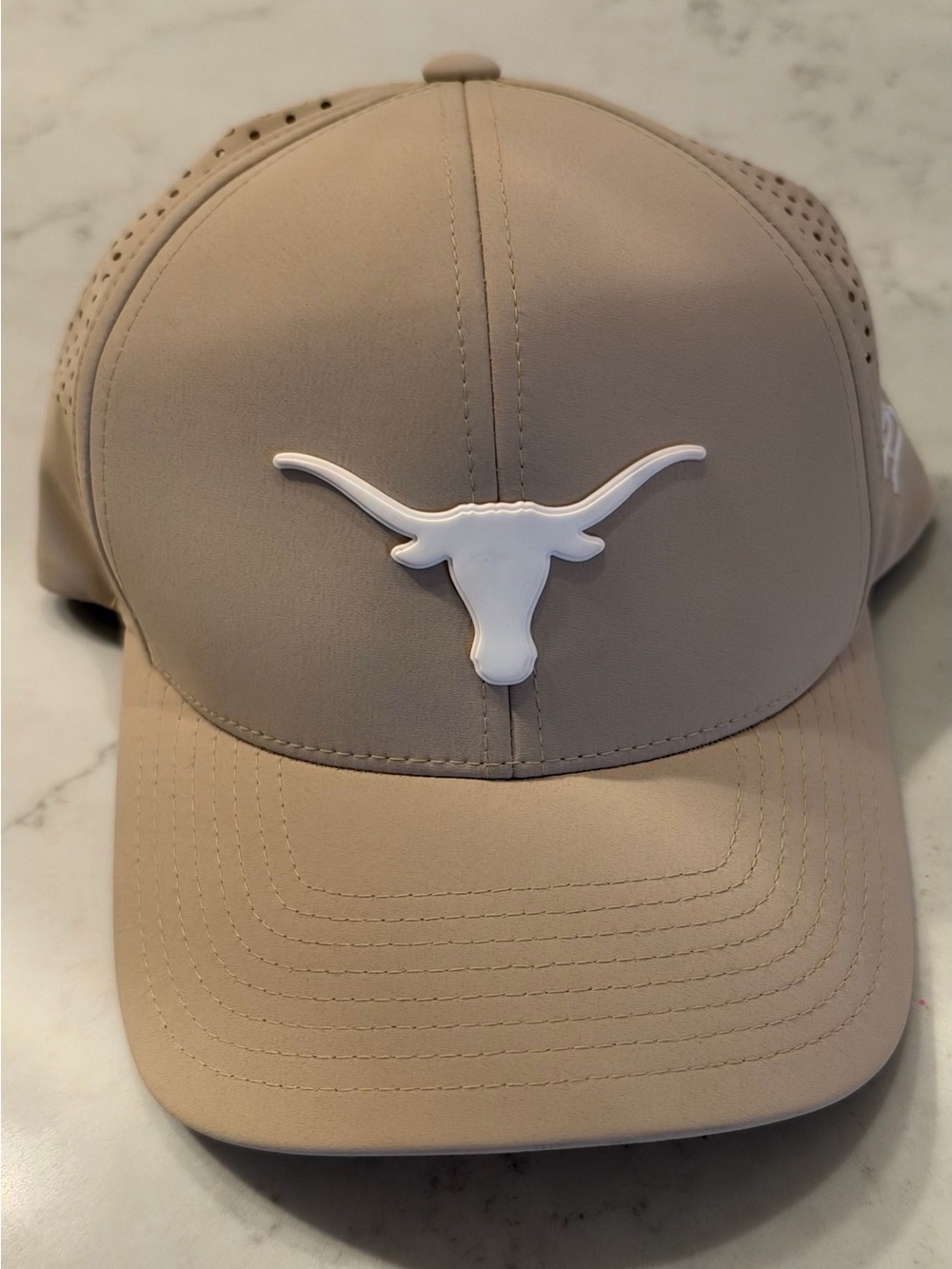 Branded Bills White Longhorn Logo - Tan